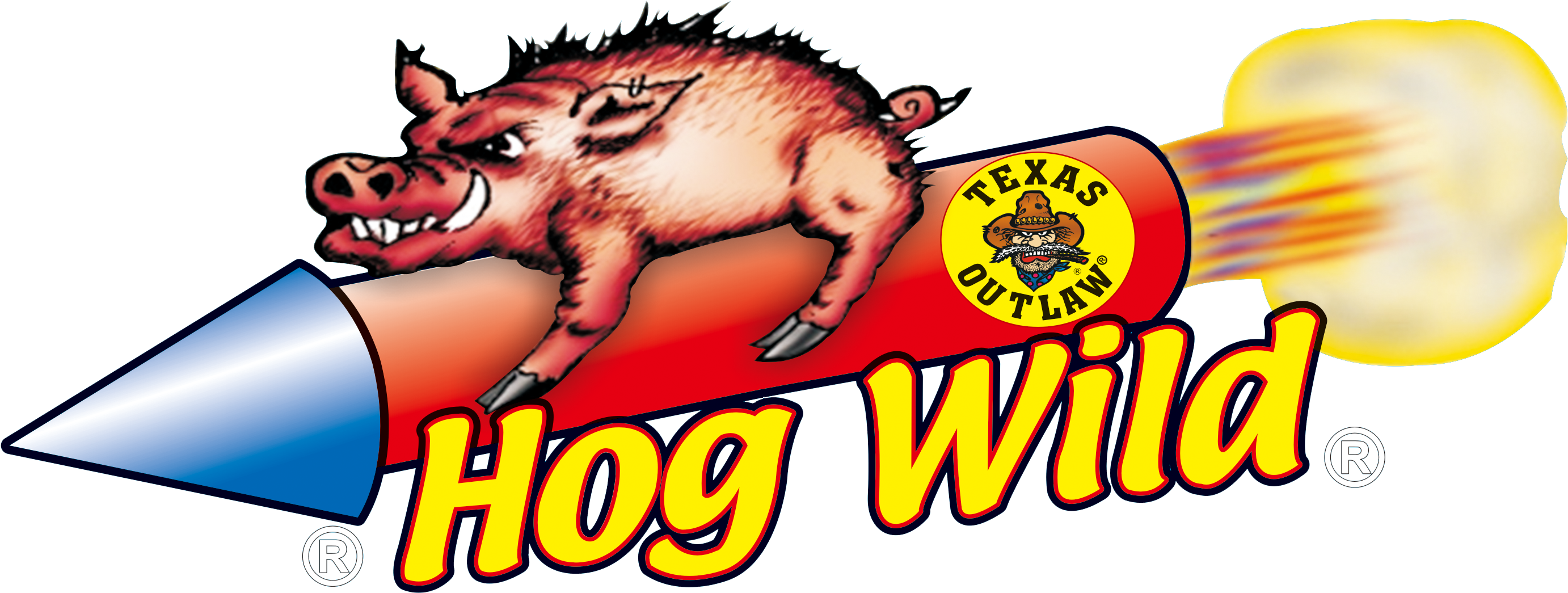 Hog Wild Fireworks Logo Clipart (2952x1535), Png Download