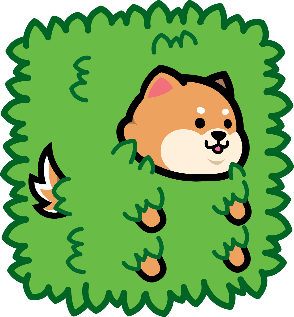 Bush Shiba Clipart (1176x1267), Png Download