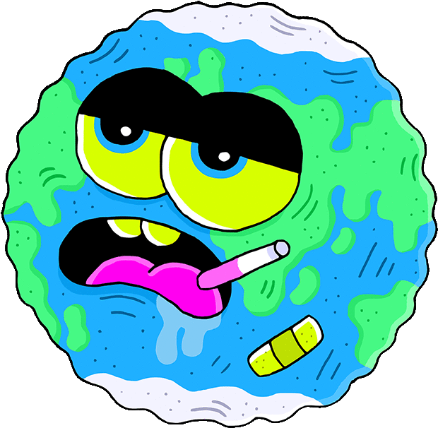 Over It Smoking Sticker By Sam Taylor Clipart (850x850), Png Download