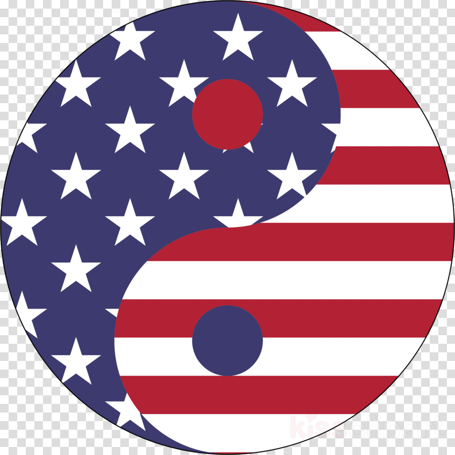American Flag Yin Yang Clipart United States Of America - Png Download (900x900), Png Download