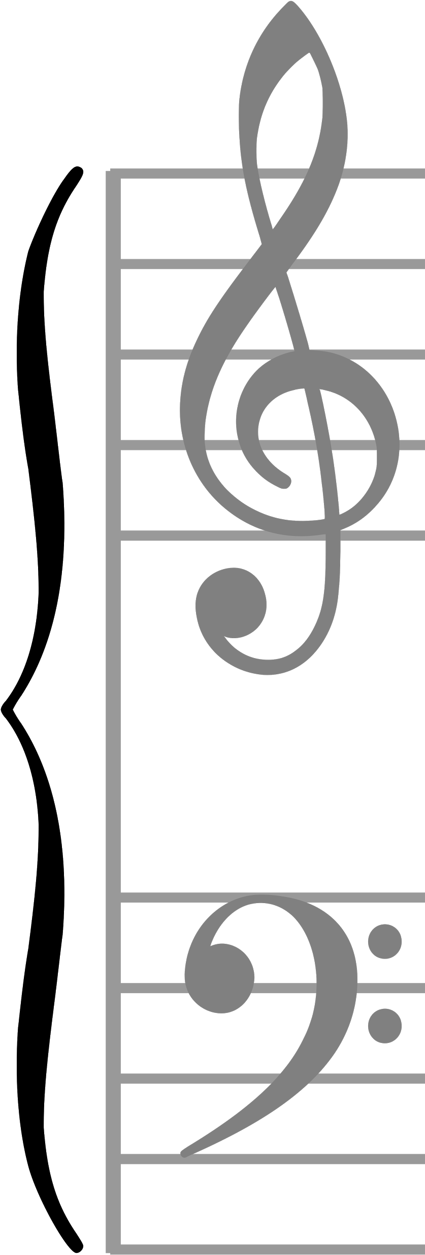 The Black Curvy Line Here Is Called A “brace Clipart (886x2500), Png Download