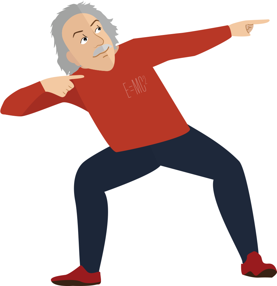 Einstein Dabbing Clipart (969x1012), Png Download