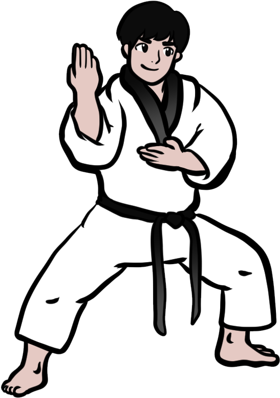 Taekwondo Drawing Karate Person Clipart (648x852), Png Download