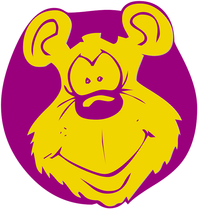 Cute, Bear, Face, Cartoon, Happy, Animal, Teddy Clipart (683x720), Png Download