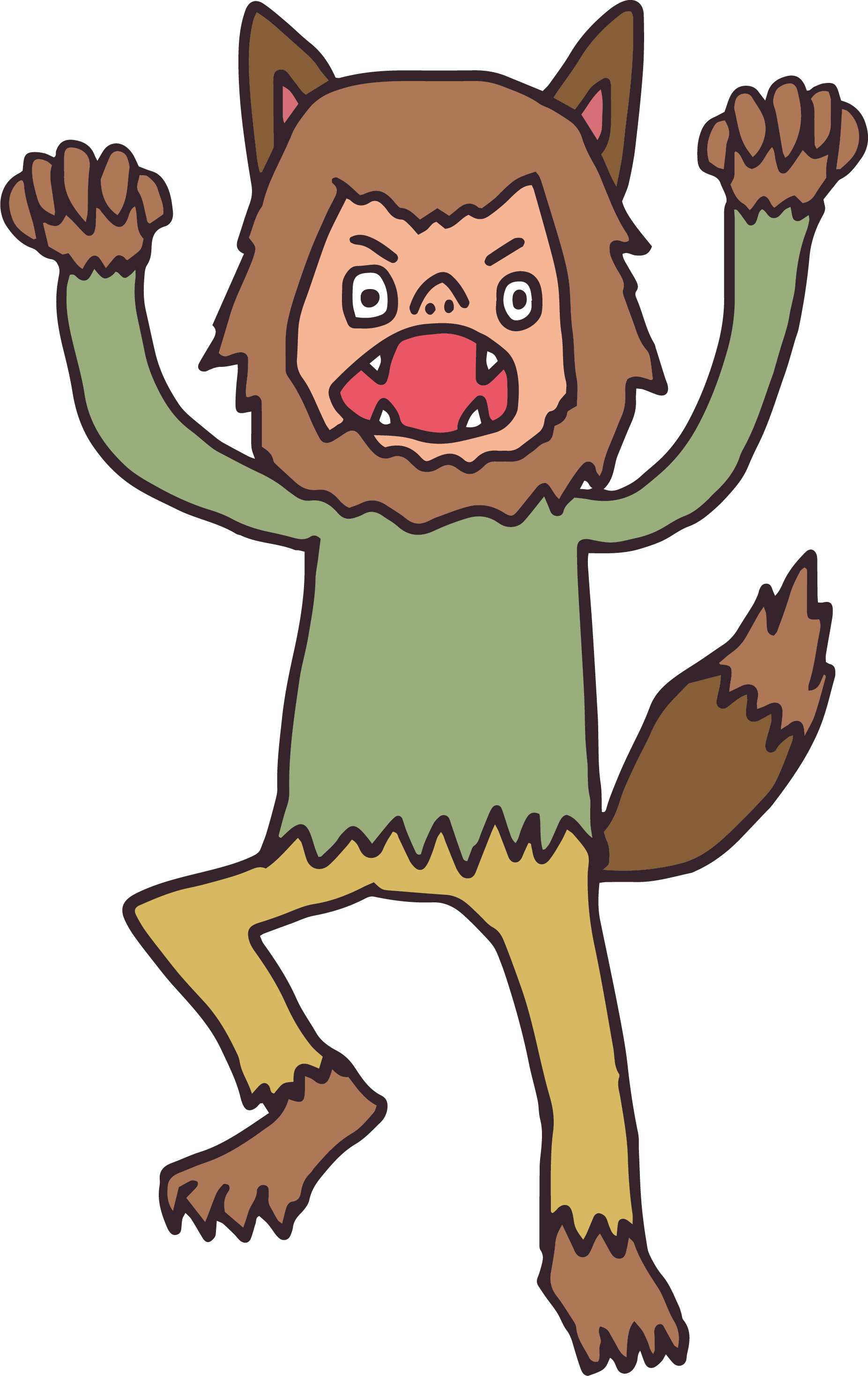 Big Bad Wolf Clipart (1853x2937), Png Download