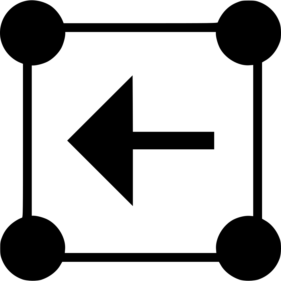 Back Left Point Arrow Boxed Edit Comments Clipart (980x982), Png Download