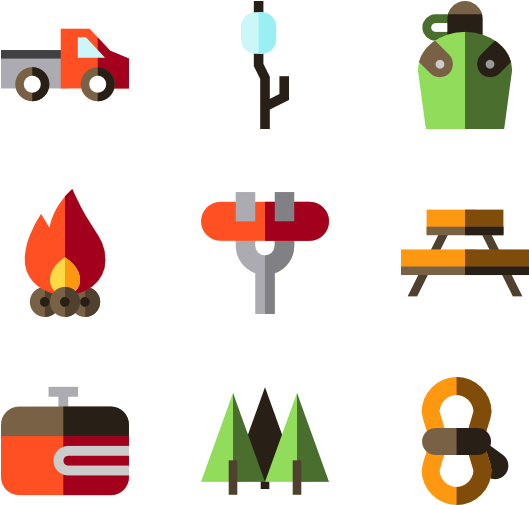 Camping & Equipment Clipart (600x564), Png Download