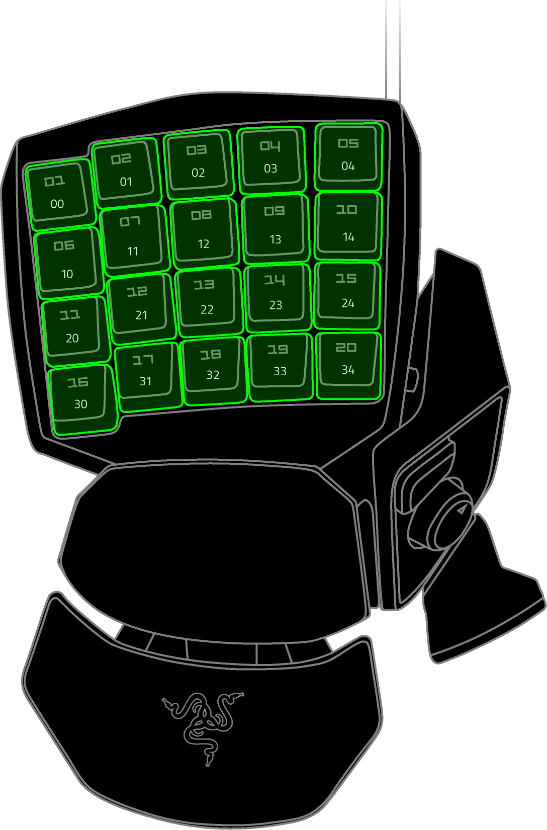 Keypad Chroma Led Profiles Clipart (1088x1650), Png Download