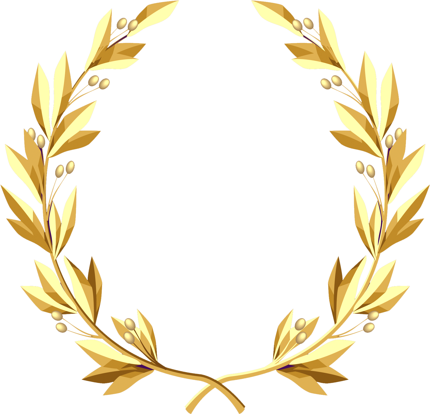 Gold Wreath Transparent Background Clipart (572x551), Png Download