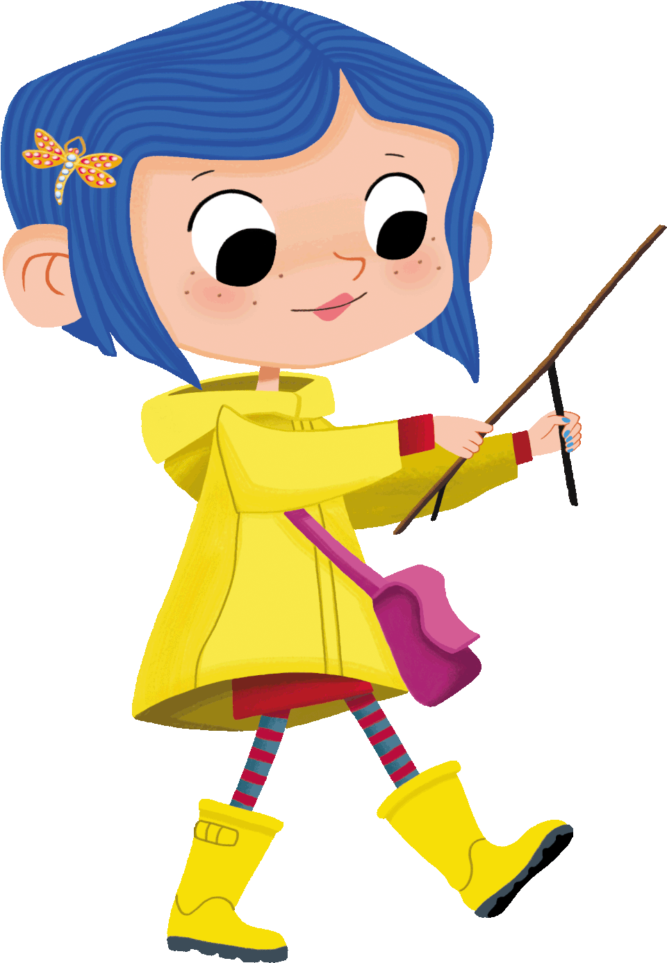 Little Coraline Fanart As A Tribute To One Of My Favorite Clipart (1400x1670), Png Download