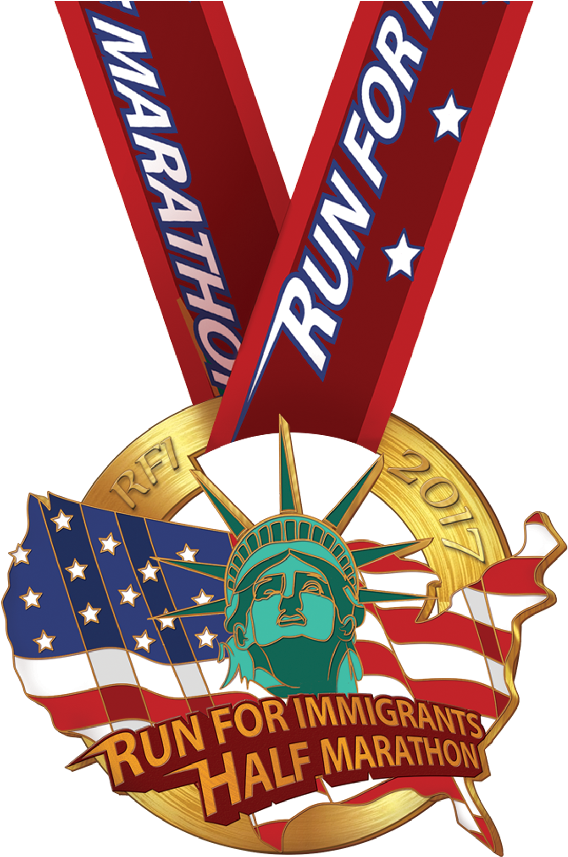 Run For Immigrants Half Marathon Clipart (2480x1692), Png Download