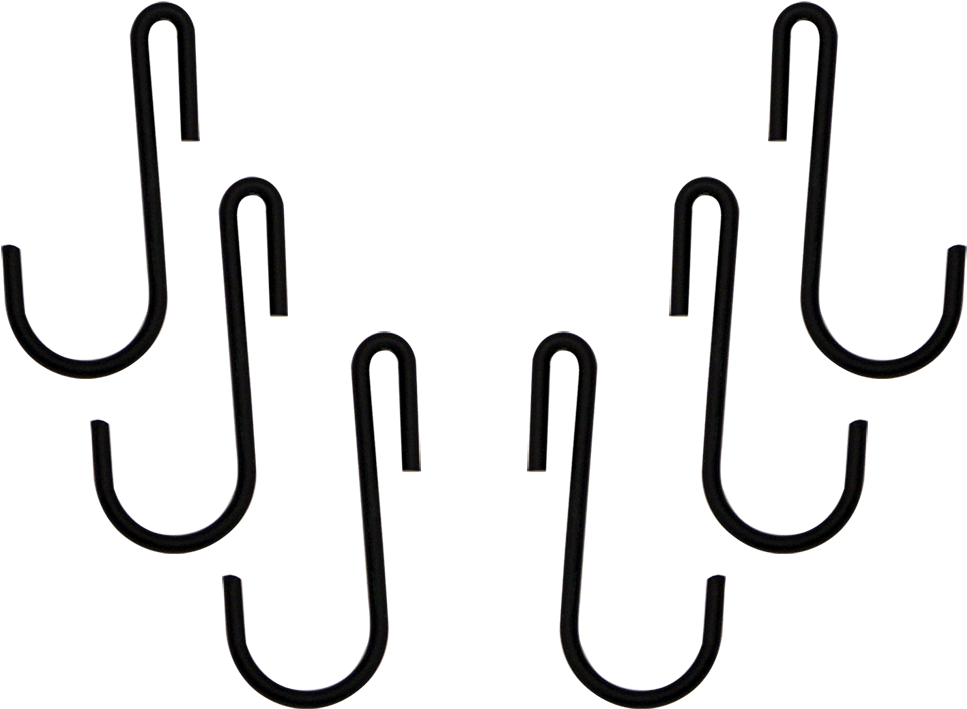 C31 6-piece Black Enamel Pot Rack Hooks Range Kleen Clipart (1024x1024), Png Download