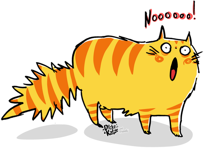 Dicke Katze & Friends Fat Cat Plush By George Stetar Clipart (680x492), Png Download