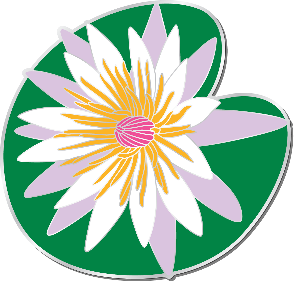 Water Lily Pin Clipart (1164x1116), Png Download
