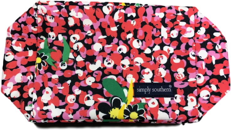 Simply Southern Pink Daisy Cosmo Bag Clipart (800x800), Png Download