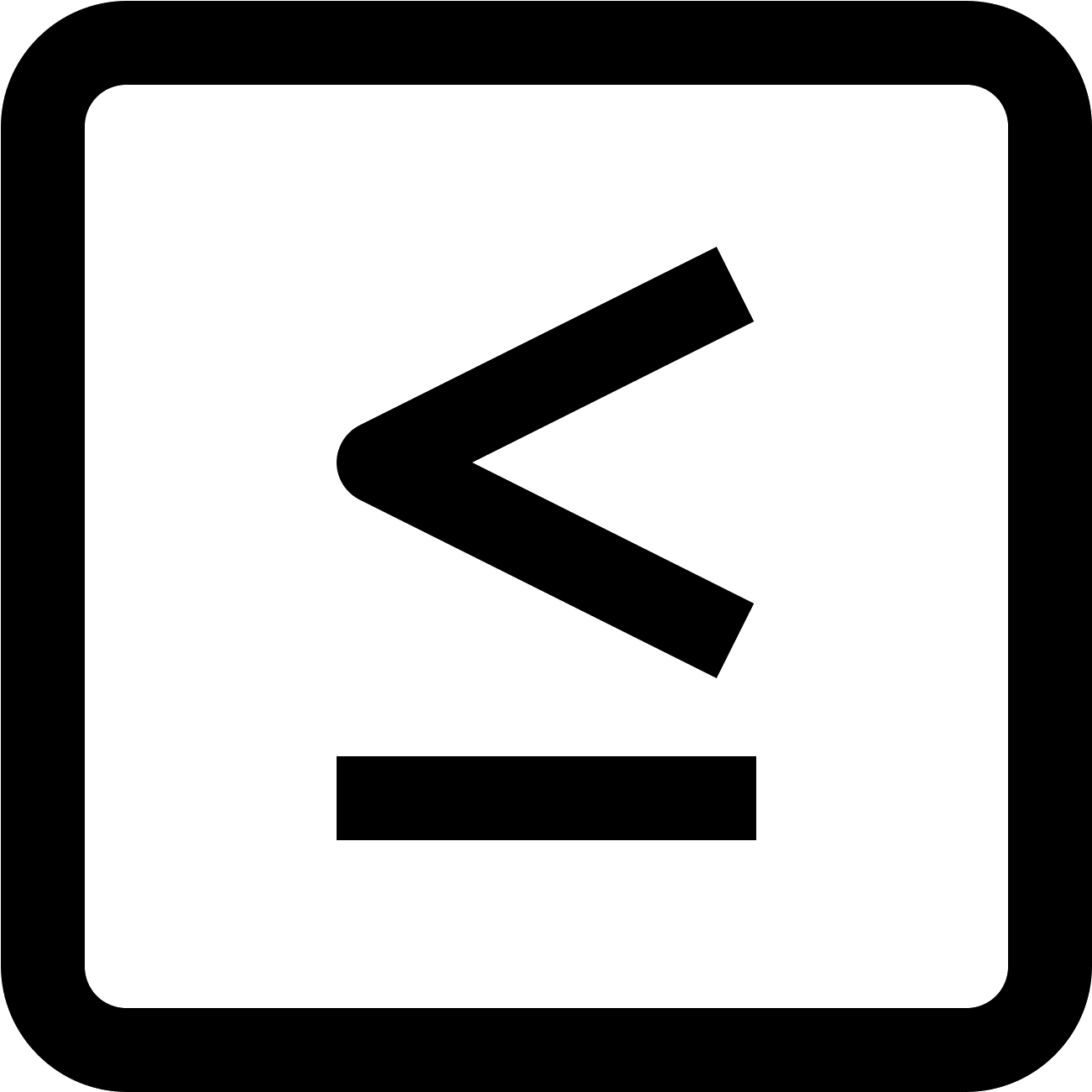Less Or Equal Icon Clipart (1600x1600), Png Download