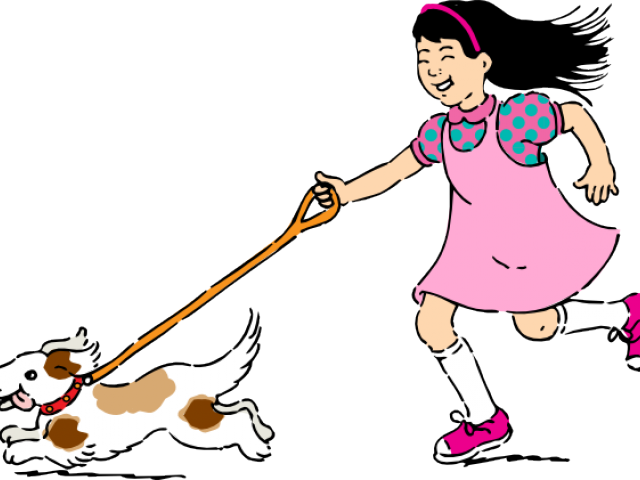 Dog Clipart Girl - Png Download (640x480), Png Download