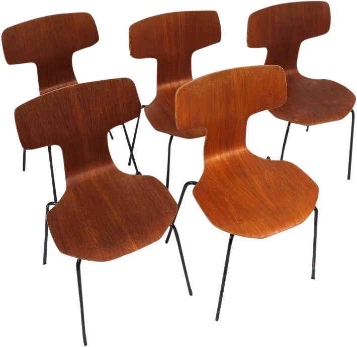 World-class Arne Jacobsen 3103 Teak Wood Laminated Clipart (788x768), Png Download