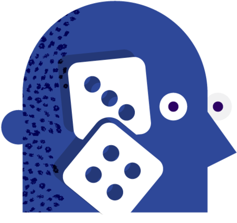 Gambling Dice Head Illustration Clipart (1000x493), Png Download