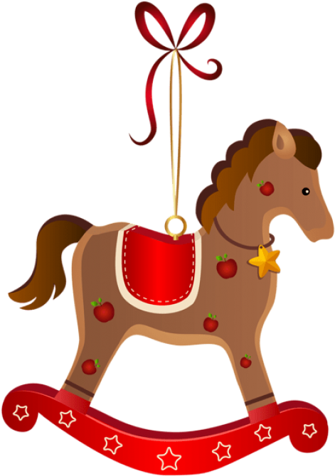 Free Png Rocking Horse Christmas Ornament Transparent Clipart (480x685), Png Download