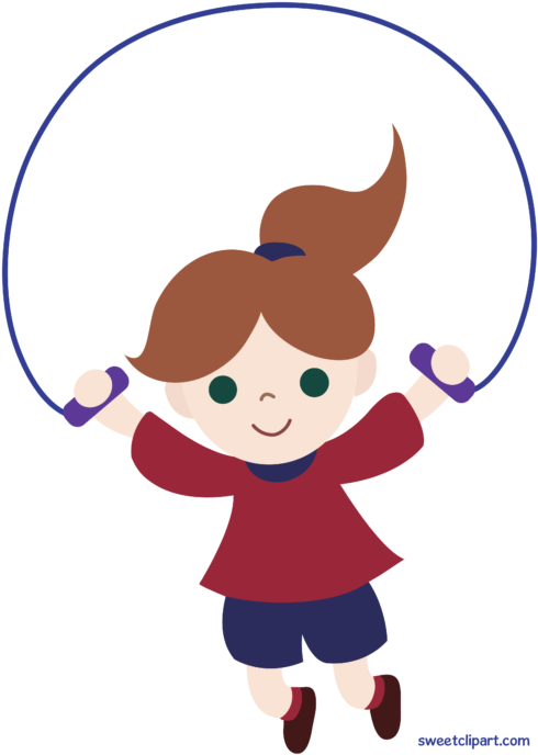 Girl Jumping Rope Clipart - Png Download (503x700), Png Download