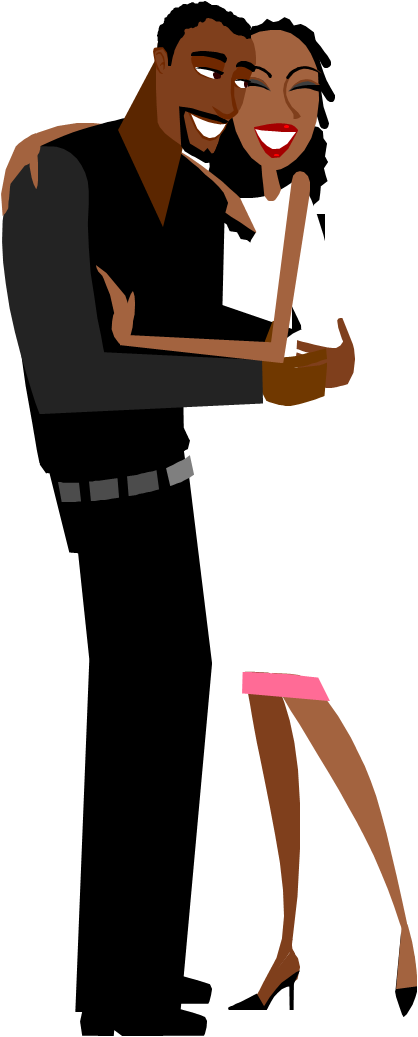 Another Happy Couple Clipart (418x1037), Png Download