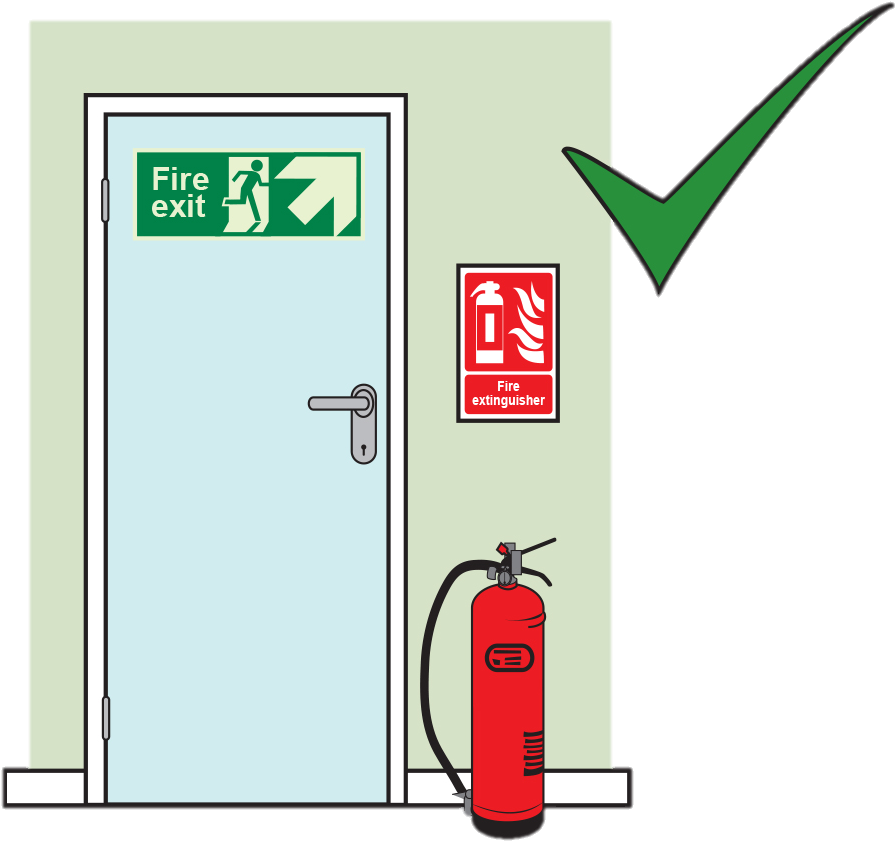 Do Not Block Emergency Equipment, Exits Or Db Boards Clipart (919x872), Png Download