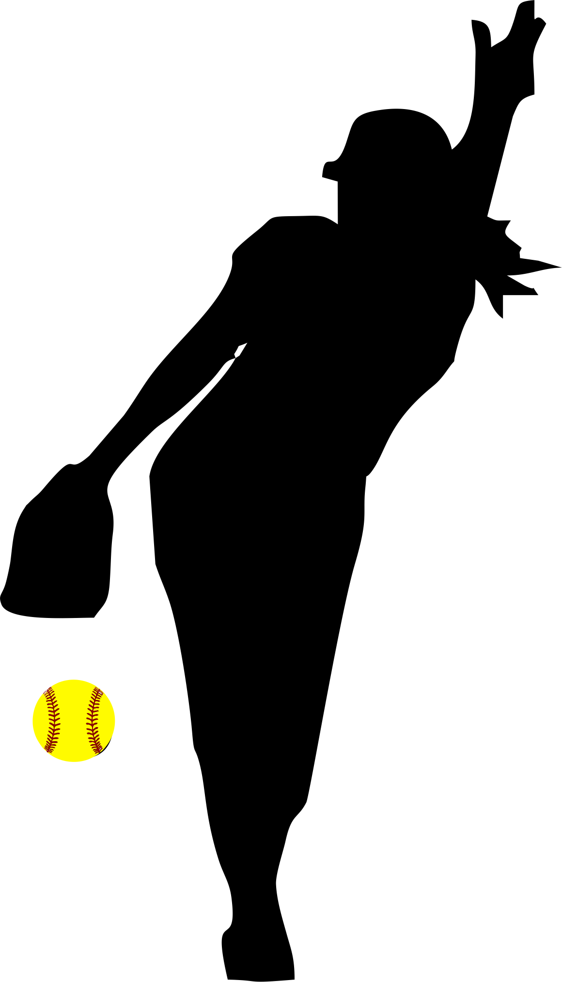 Softball Fastpitch Clip Art Transparent Background - Png Download (1160x2026), Png Download
