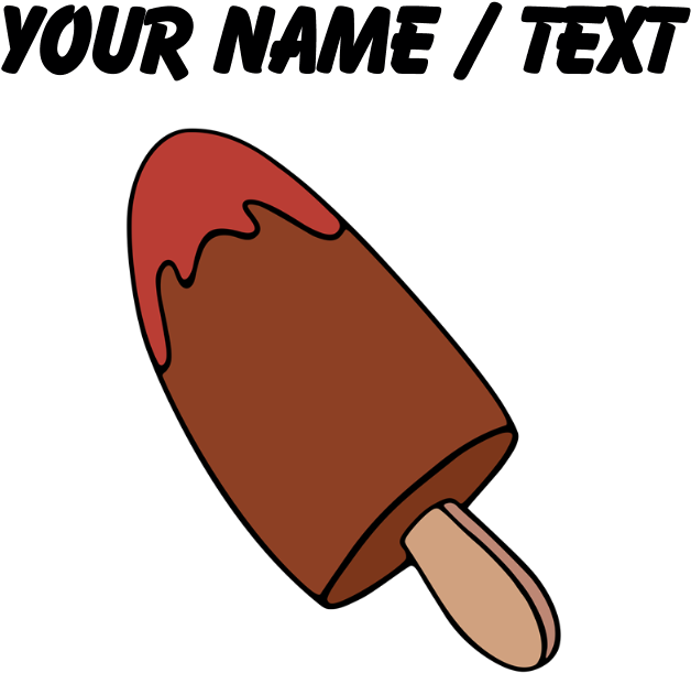 Custom Chocolate Ice Cream On A Stick Tile Coaster Clipart (700x700), Png Download
