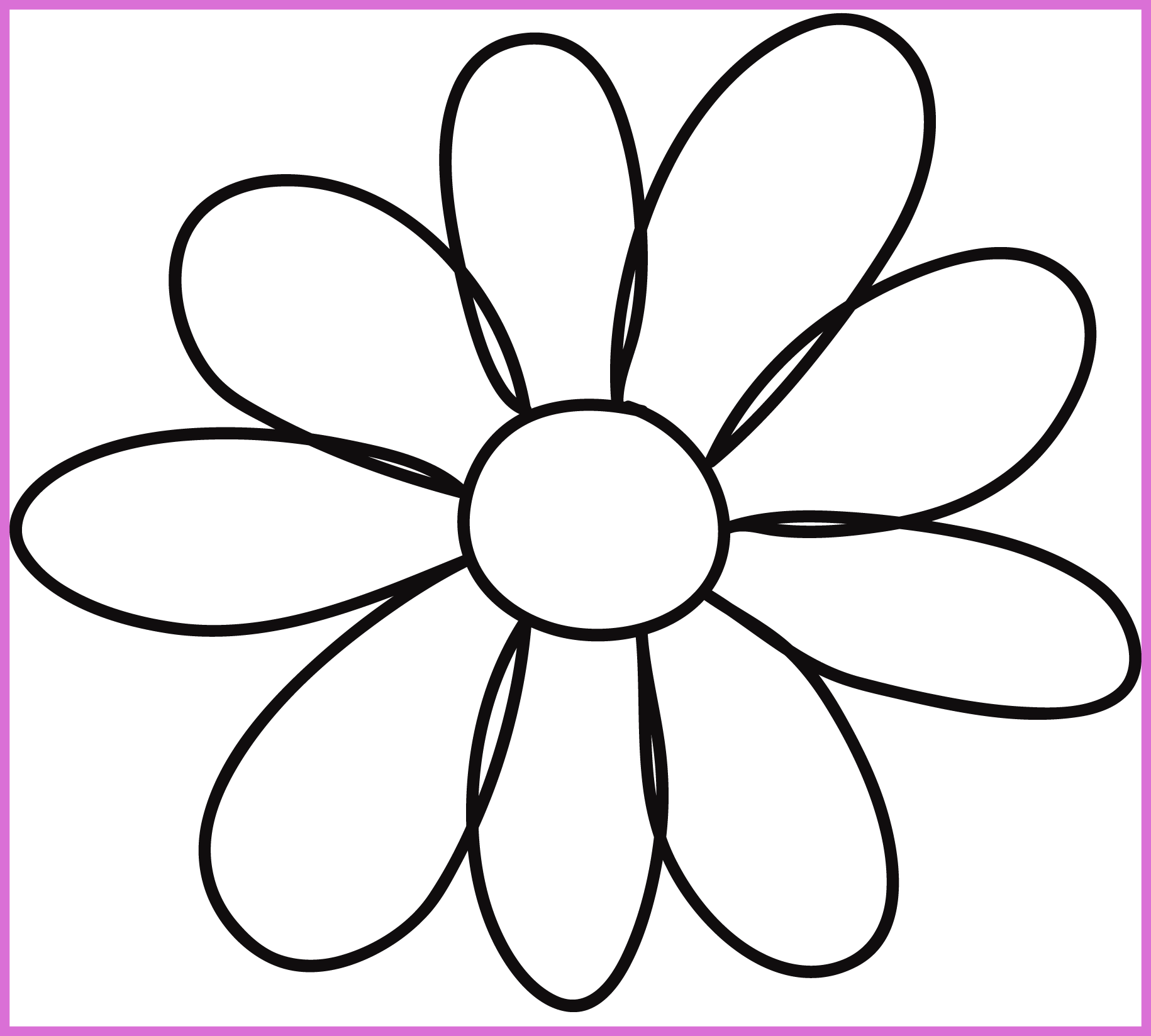 Best Flower Template Clipart - Png Download (1830x1648), Png Download