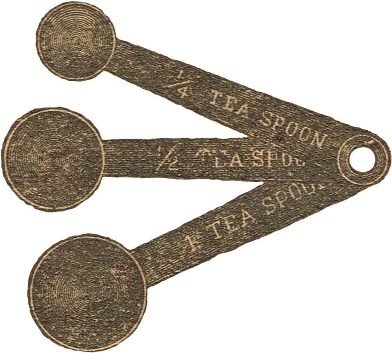 Antique Measuring Spoons Image Clipart (814x741), Png Download