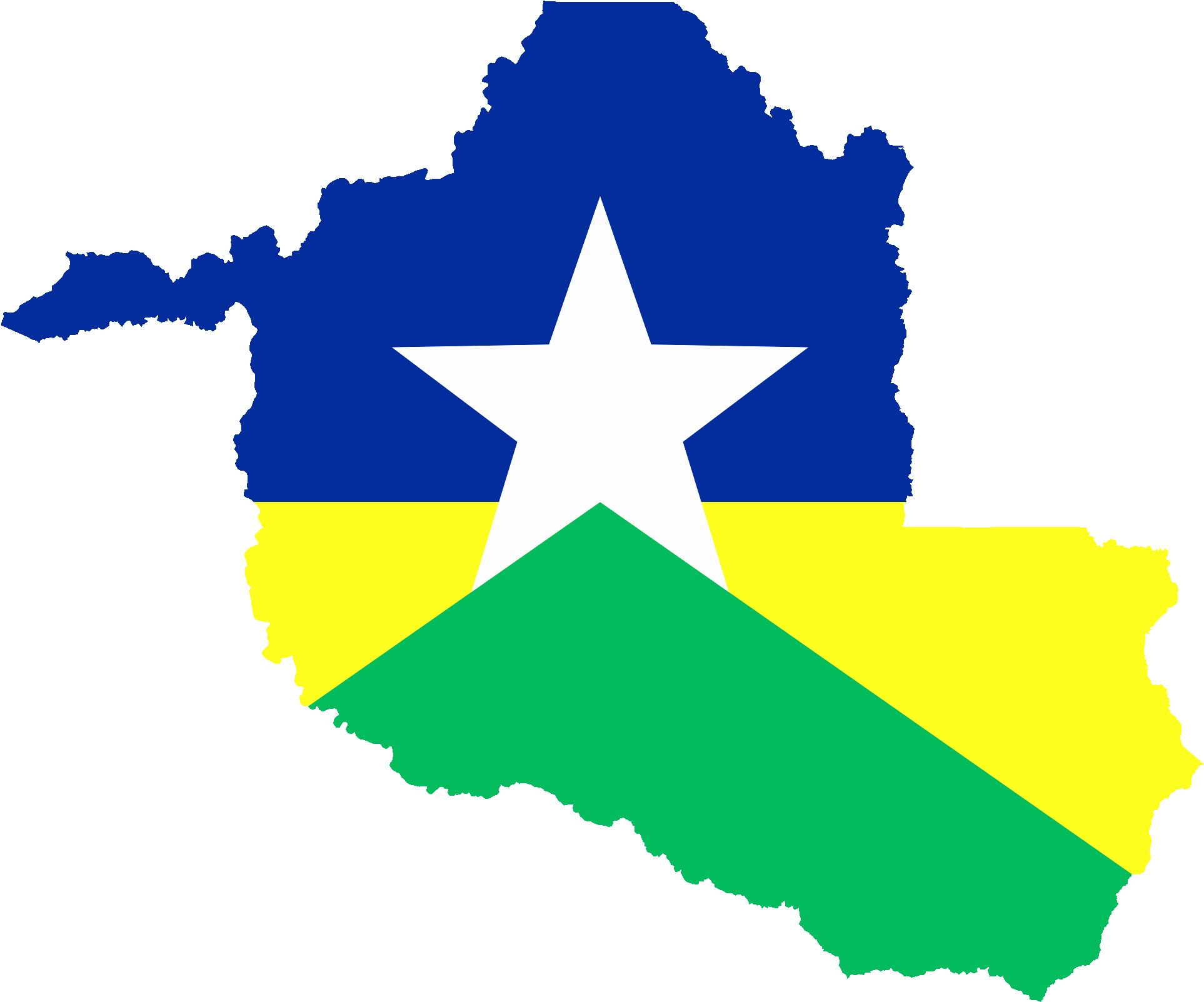 Flag Map Of Rondonia Clipart (2000x1678), Png Download