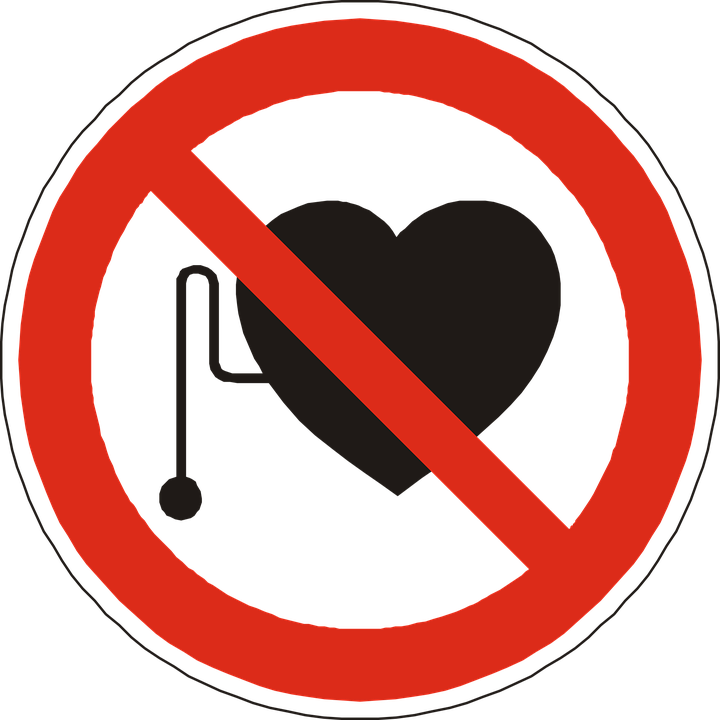 Heart Pacemakers Are Prohibited From Going Into The Clipart (640x640), Png Download