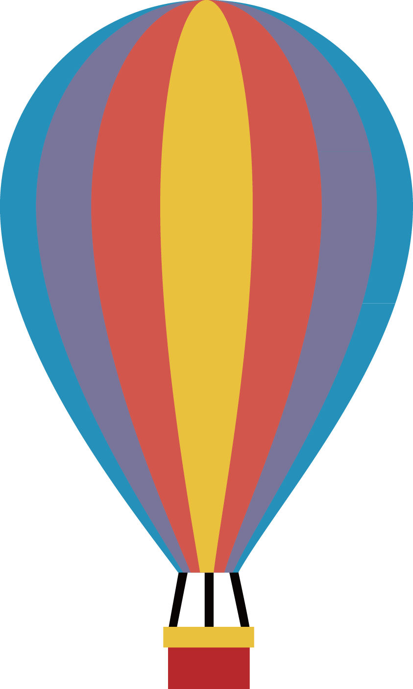 Hot Air Balloon Clipart (843x1407), Png Download