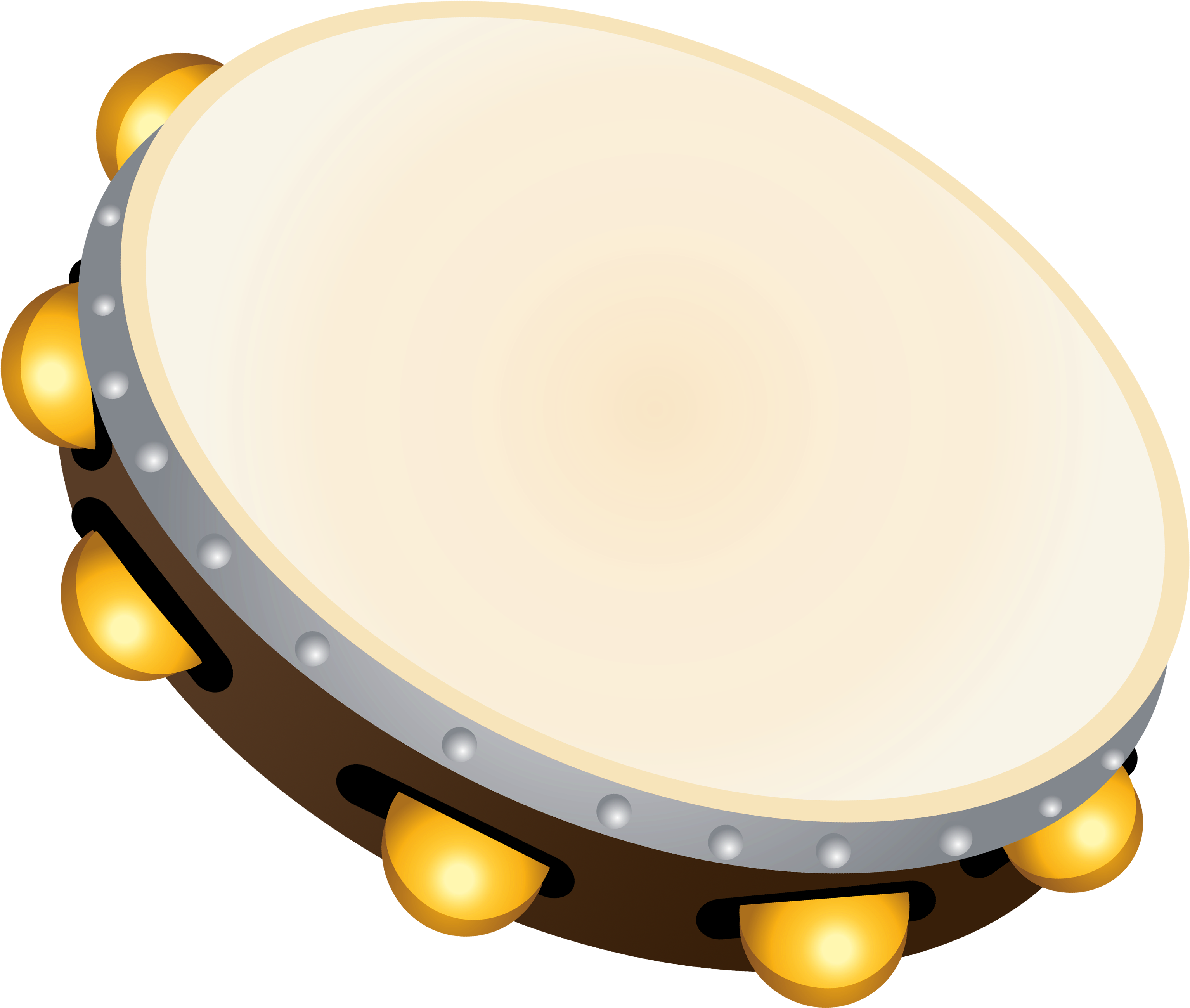 Tambourine Clip Art - Png Download (3352x2892), Png Download