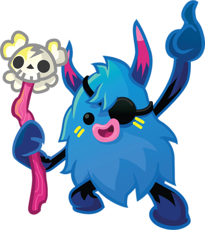 Big Bad Bill The Woolly Blue Hoodoo Finger Up Clipart (700x788), Png Download