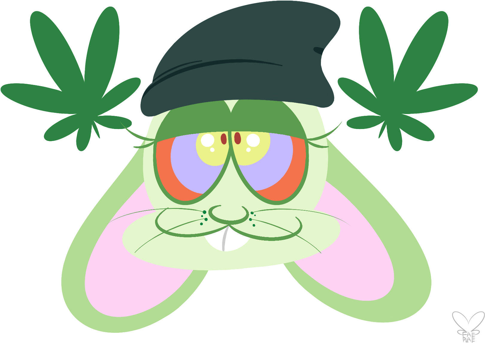 Stoner Bunny Clipart (1645x1165), Png Download