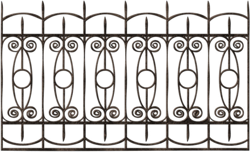 Download Transparent Ornamental Iron Fence Clipart - Png Download (850x519), Png Download