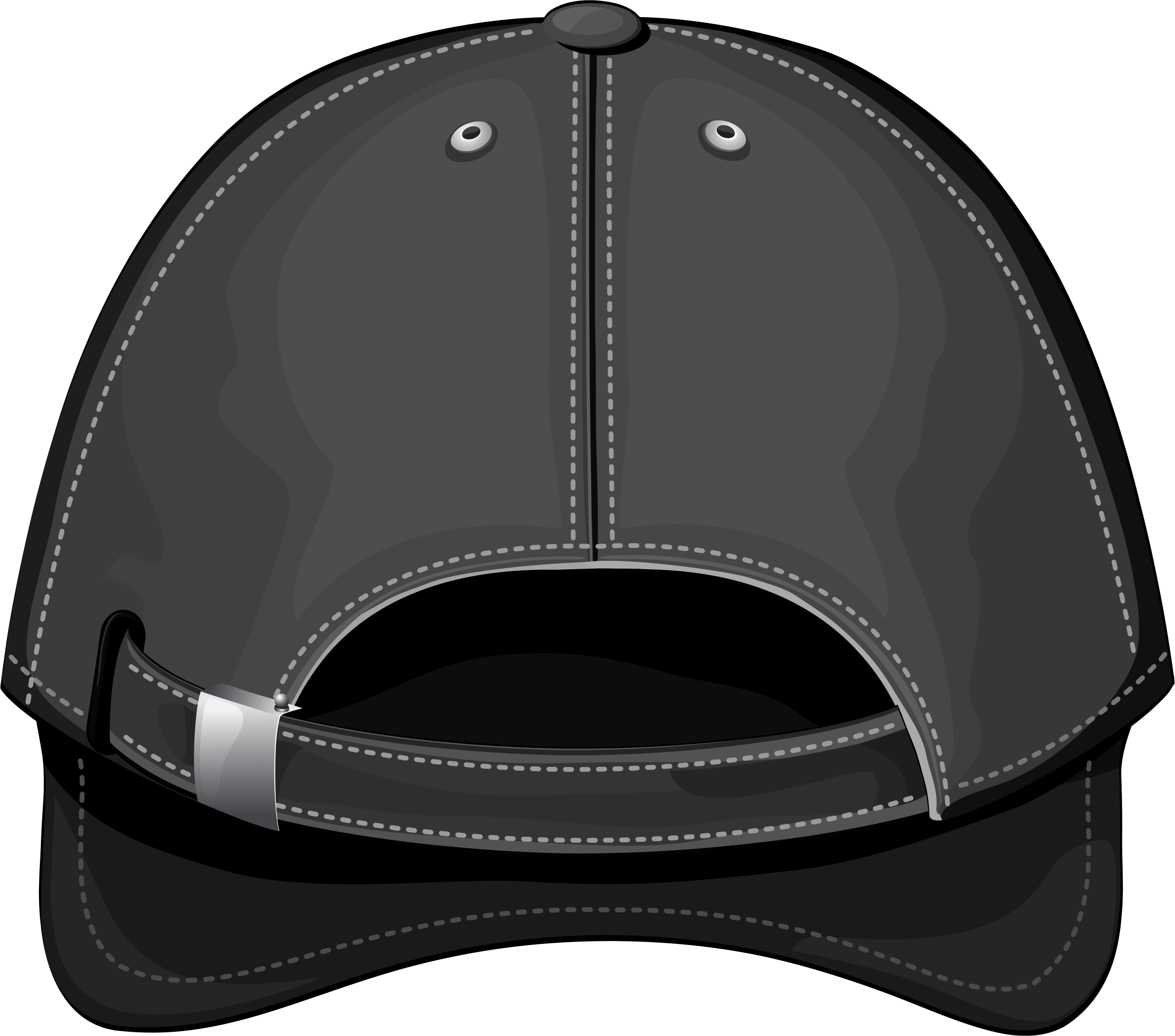 Black Baseball Cap Clip Art - Png Download (6408x5471), Png Download