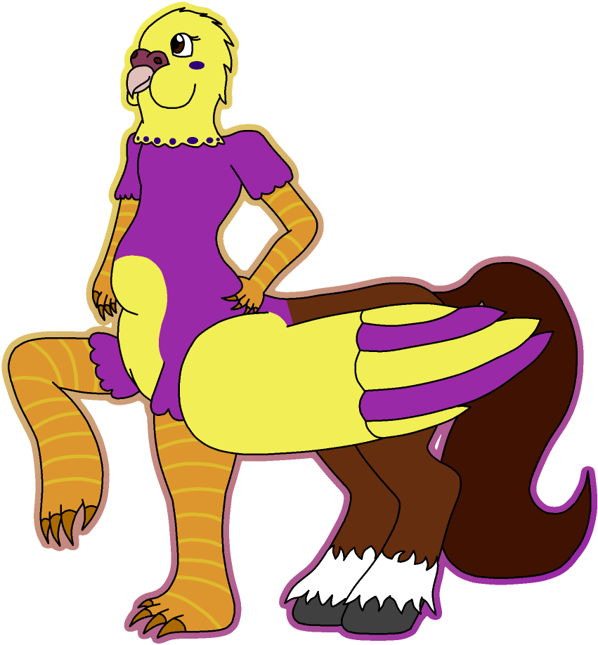 Bubbles The Budgie Centaur Griffon Clipart (859x931), Png Download