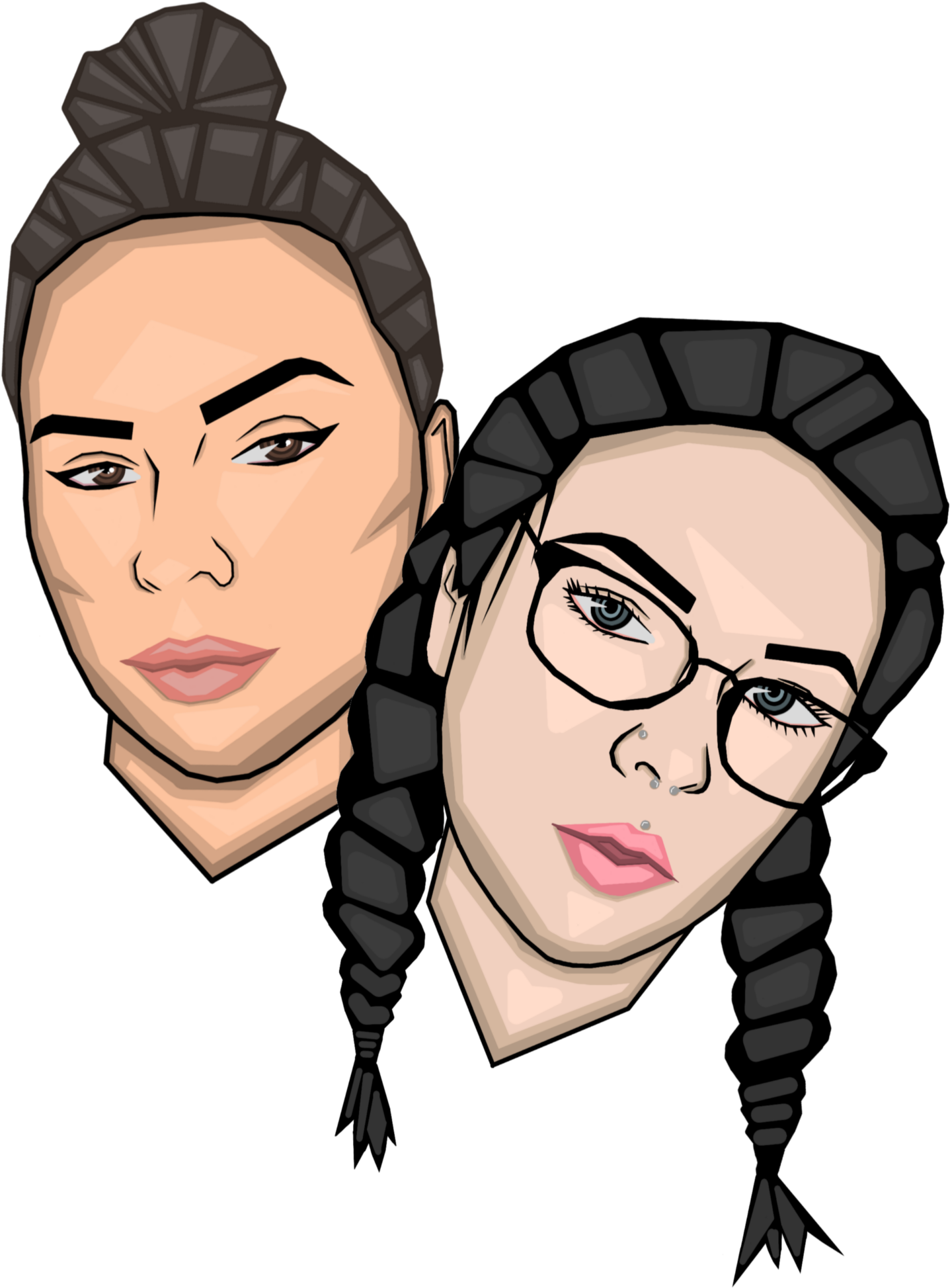 Messy Friends Coming Together Clipart (2000x2000), Png Download