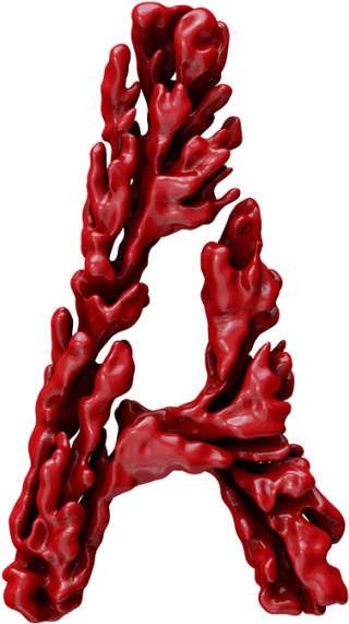 Red Coral Font Clipart (595x595), Png Download