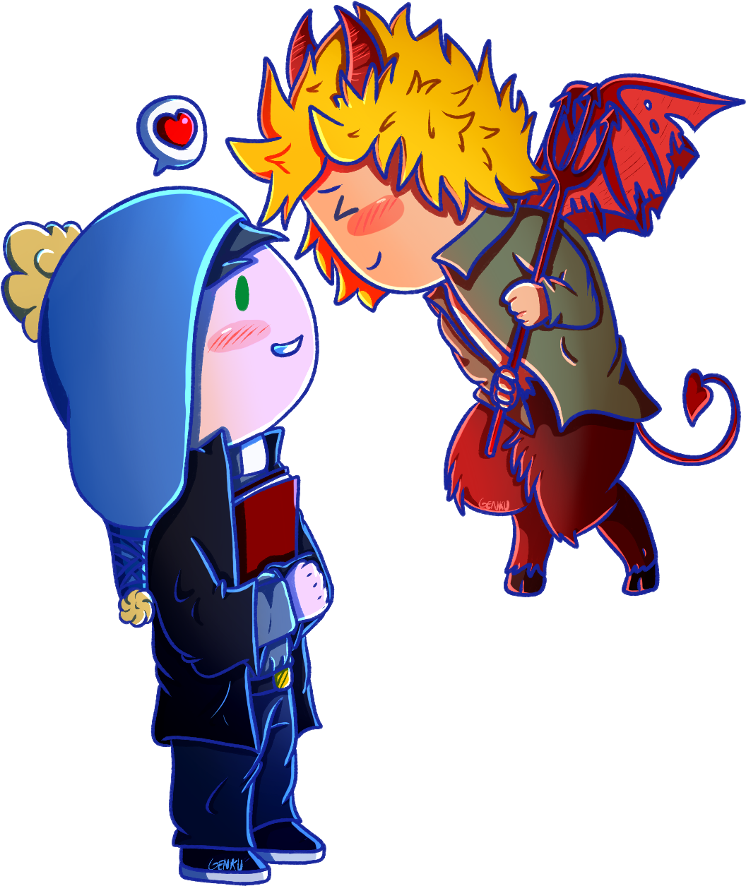 Youth Pastor Craig And Imp Tweek Because I Love Them Clipart (1133x1319), Png Download