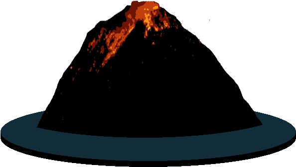 Transparent Volcano Gif Animation Clipart (618x618), Png Download