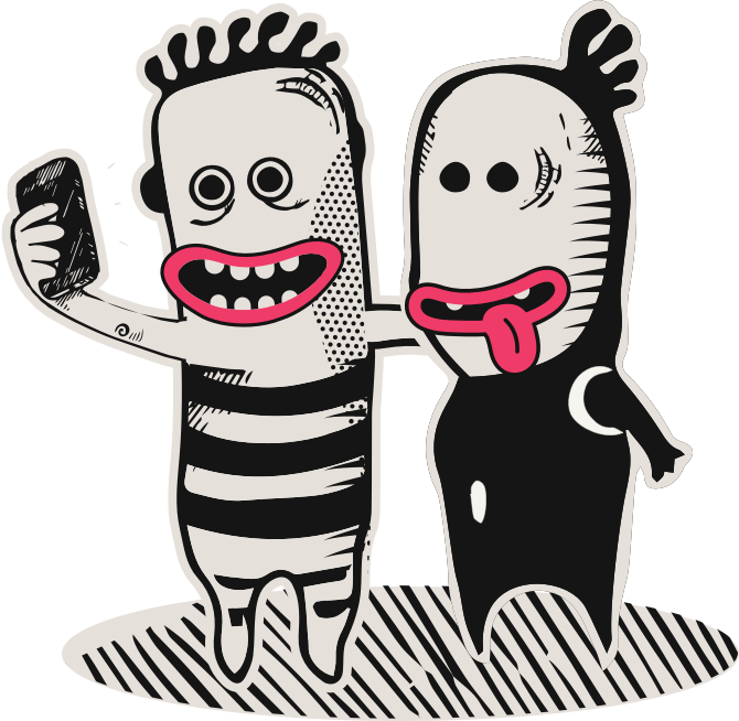 Minion Friends Selfie Clipart (670x654), Png Download