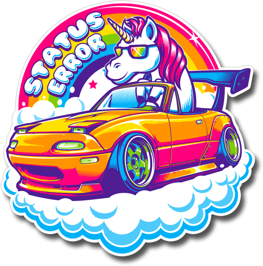 Status Error Eunicorn Sticker Clipart (1024x1024), Png Download
