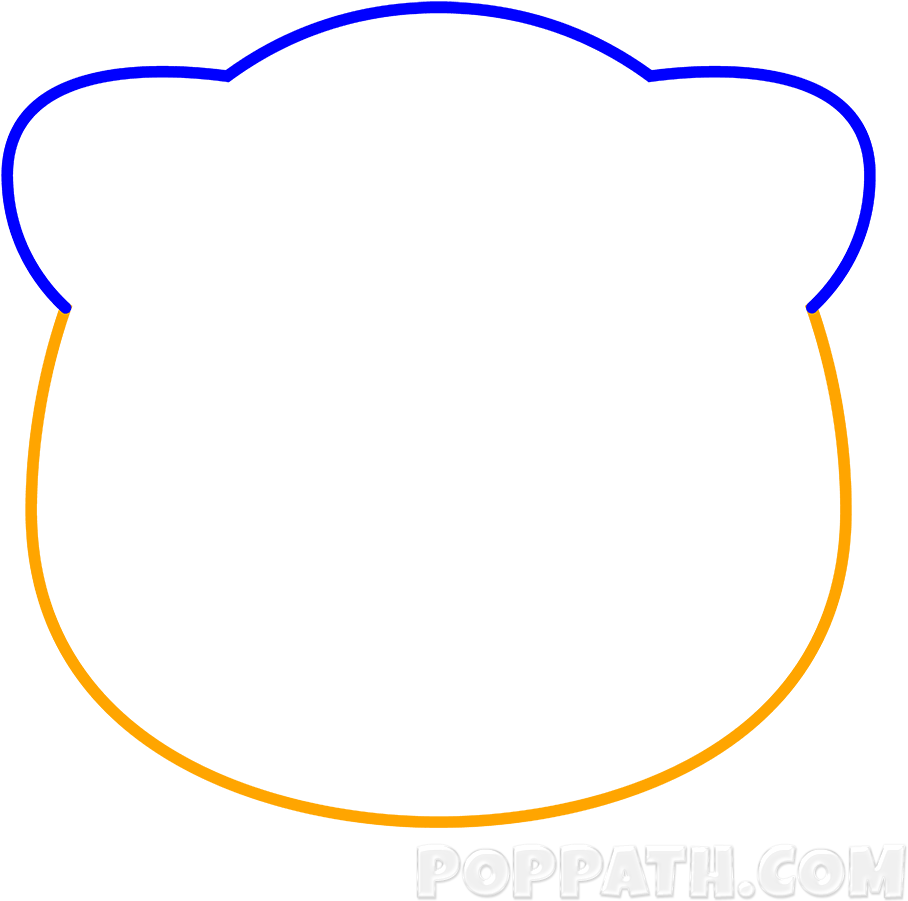 Complete The Monkey's Head As Shown By Drawing An Incomplete Clipart (1000x1000), Png Download