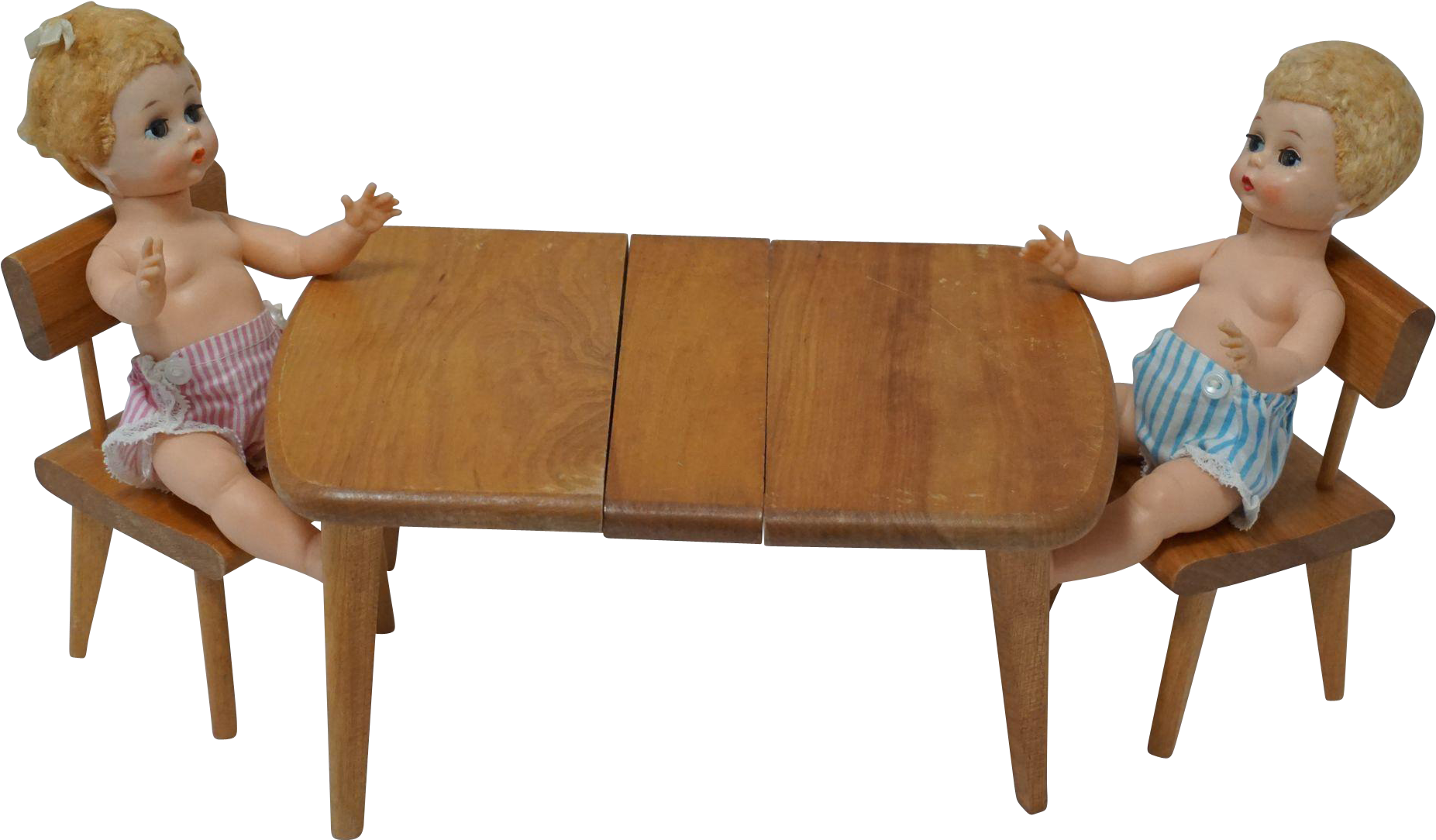 1950's Strombecker Expandable Table And Two Chairs Clipart (1852x1852), Png Download