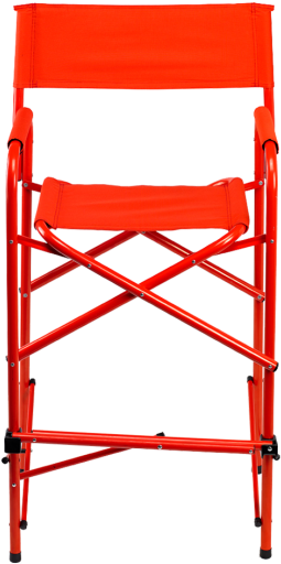 High Directors Folding Chair Luxury All Aluminum Tall Clipart (650x587), Png Download
