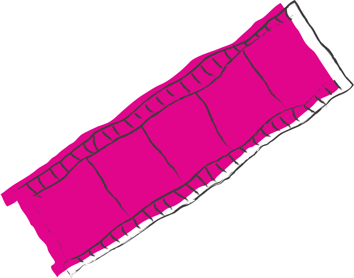 Film Strip Thinline Pink Clipart (1140x896), Png Download